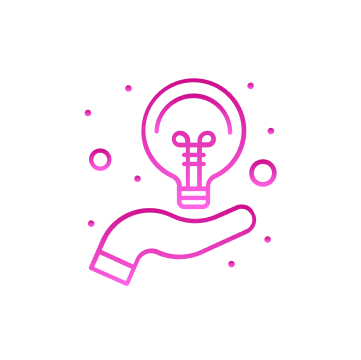 Illustration of a hand holding a light bulb